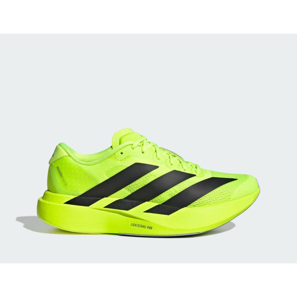Womens Size 5.5- Adidas Adizero Evo SL Lucid Lemon Green Running Shoes JR5839